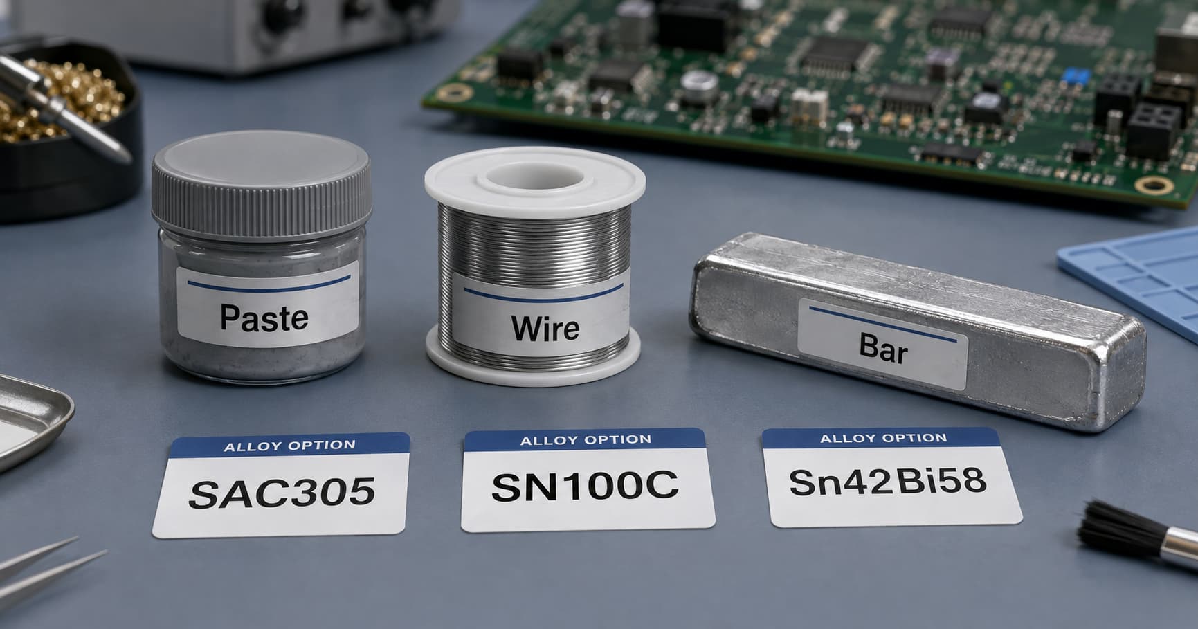 Lead-Free Solder Material: Alloys, Forms and Uses