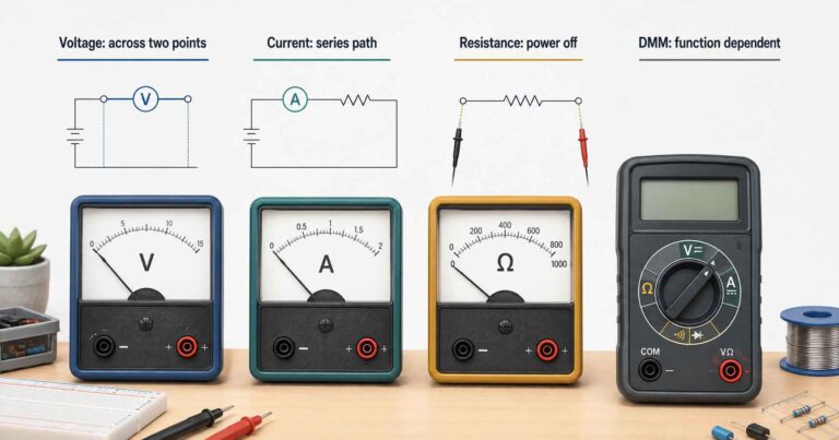 Ohmmeter, Multimeter, Voltmeter, and Ammeter at a Glance