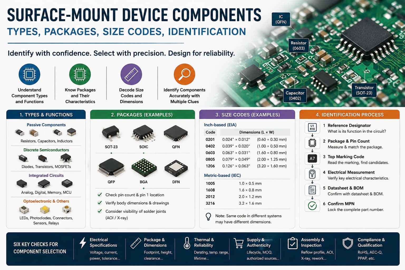 Surface Mount Device Surface-Mount Device Components: Types, Packages and ID