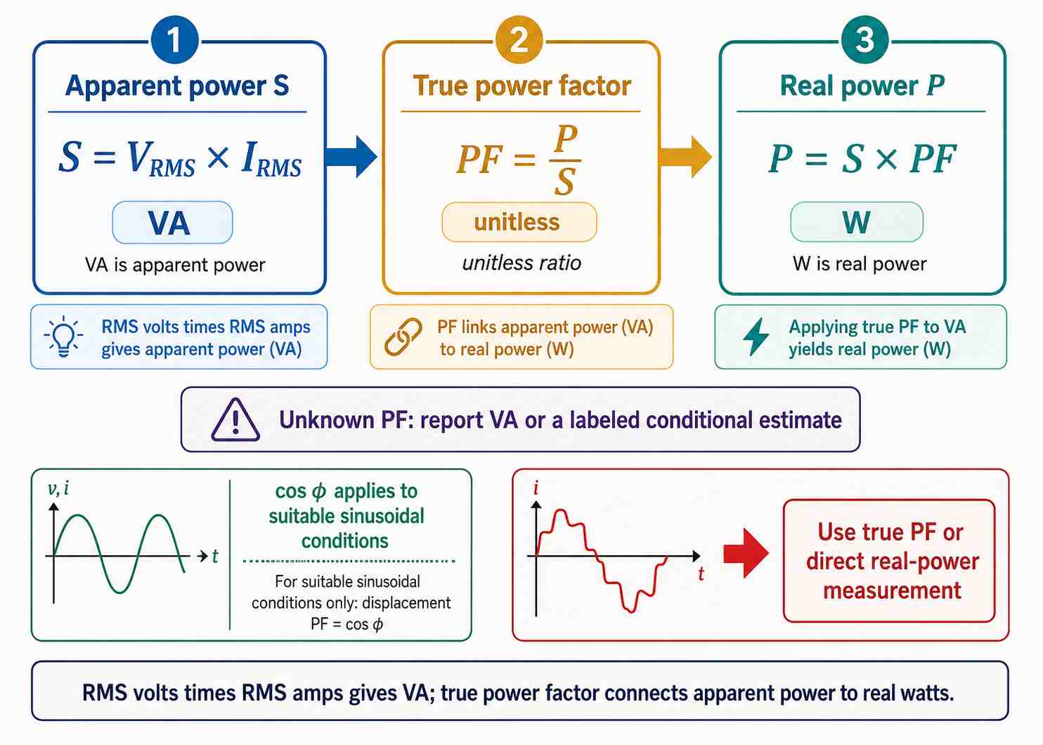 When Does Volts Amps Give VA Instead of Watts